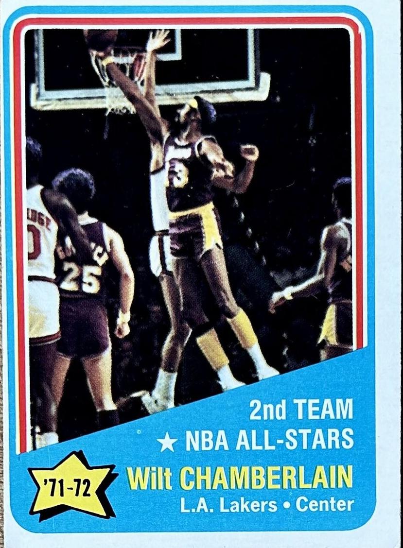 1972 Topps Basketball Wilt Chamberlain #168