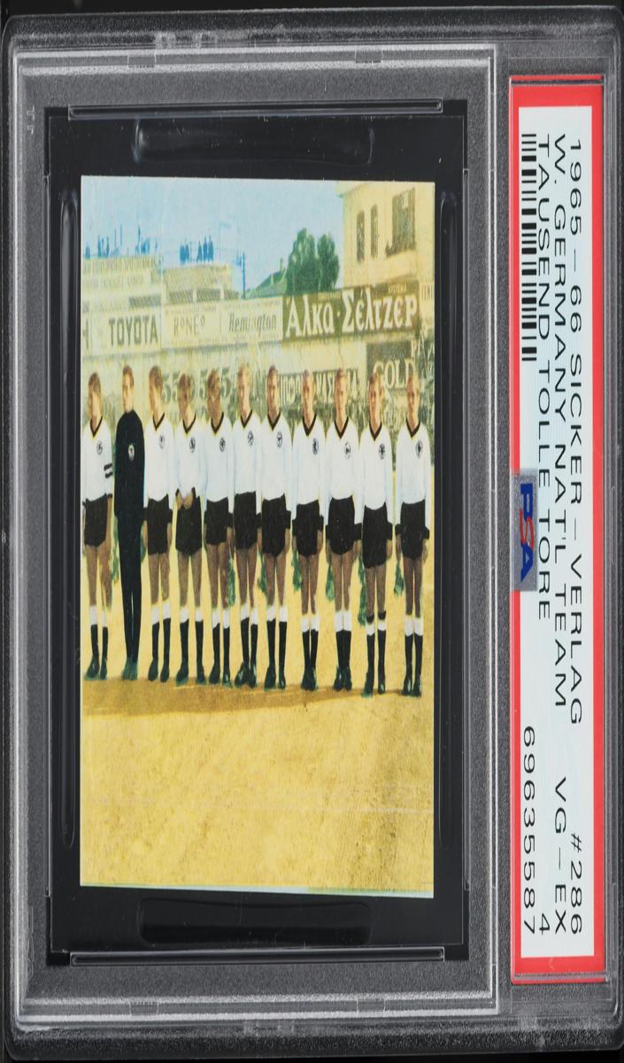 1965 Sicker - Verlag Tausend Tolle Tore Soccer West Germany National Team #286 PSA 3.5