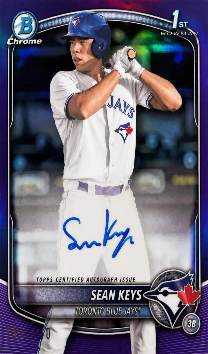 2025 Bowman Chrome Prospects Baseball Purple Sean Keys #CPA-SK