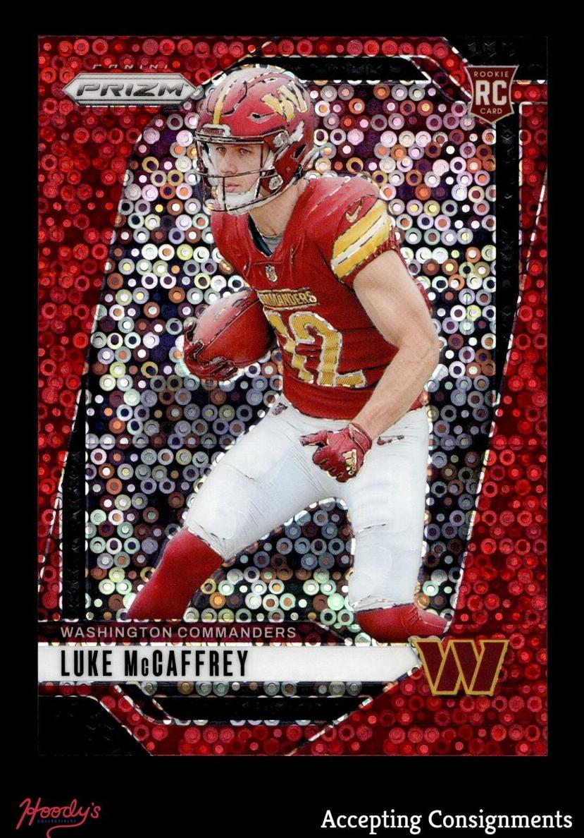 2024 Panini Prizm Football No Huddle Red Luke McCaffrey #367