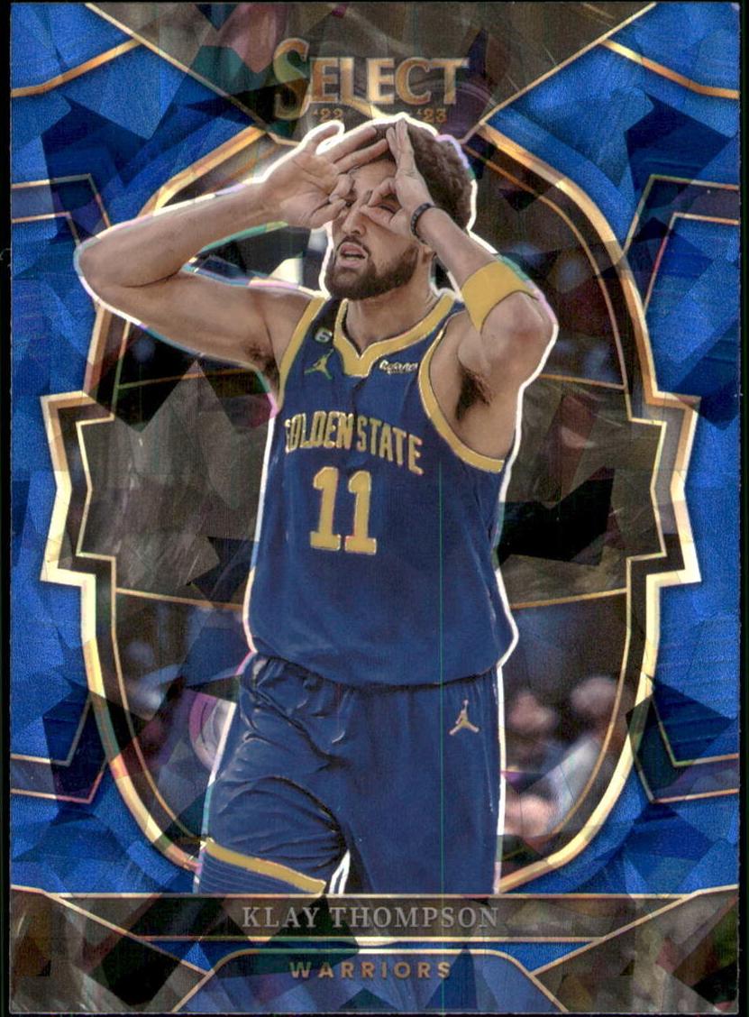 2022 Panini Select Basketball Blue Cracked Ice Klay Thompson #19 PSA 10
