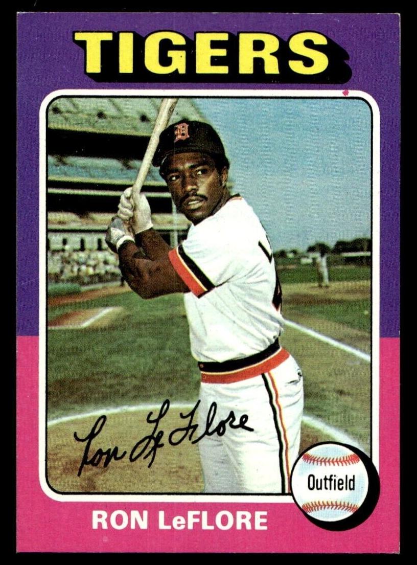 1975 Topps Baseball Ron LeFlore #628 PSA 8.5