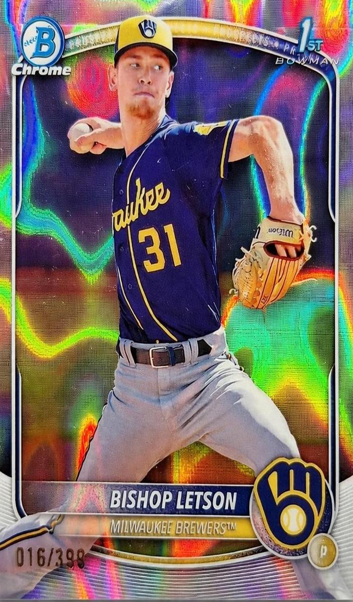 2025 Bowman Chrome Prospects Baseball Lava Bishop Letson #BCP-30