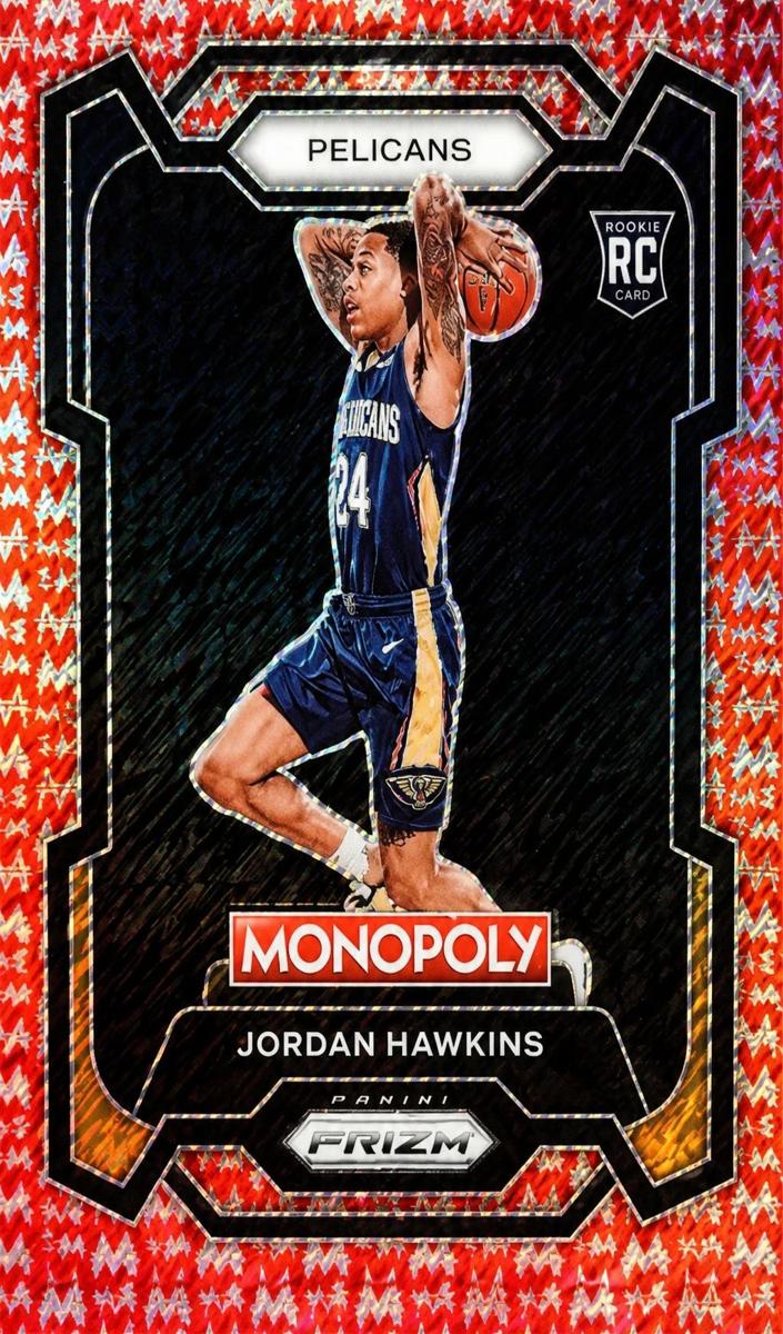 2023 Panini Prizm Monopoly Basketball Red Millionaire Shimmer Jordan Hawkins #56