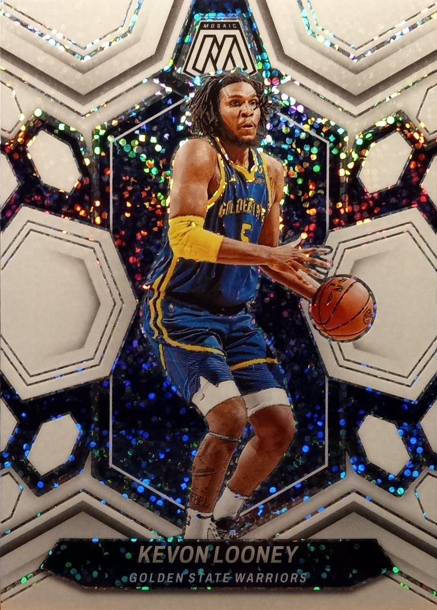 2023 Panini Mosaic Basketball White Sparkle Kevon Looney #195