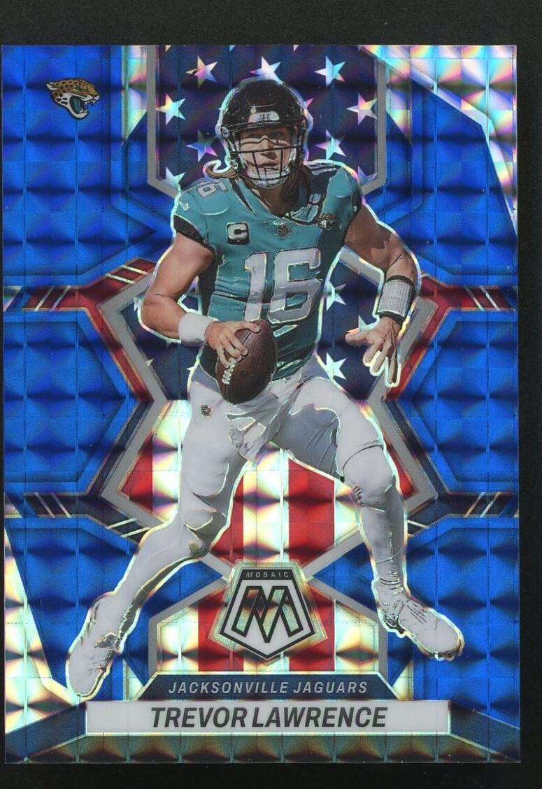 2022 Panini Mosaic Football Blue Trevor Lawrence #267 PSA 9