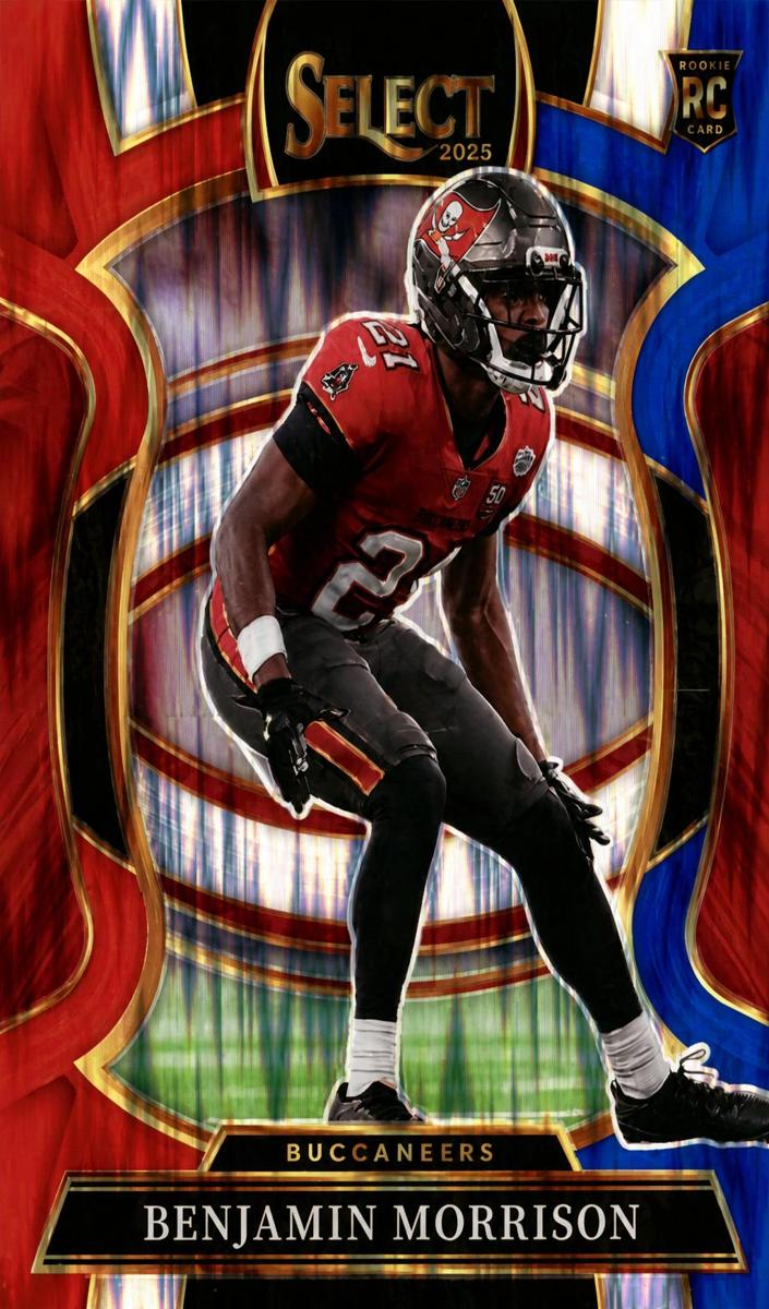 2025 Panini Select Football Red and Blue Shock Benjamin Morrison #39