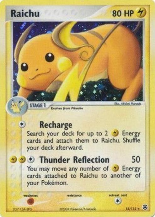 2004 Pokemon EX FireRed & LeafGreen Raichu #12