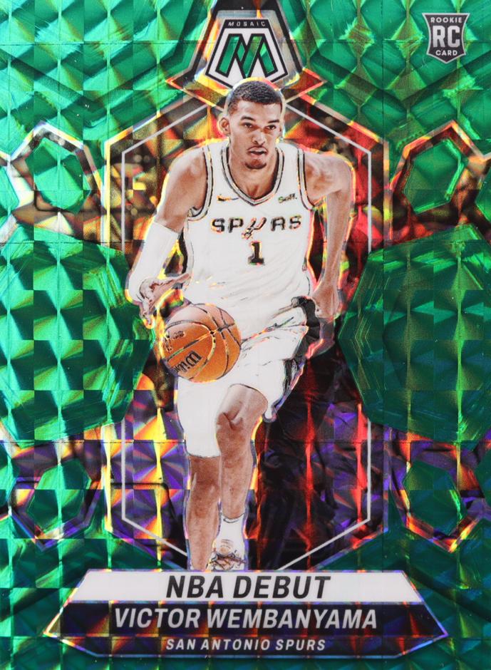 2023 Panini Mosaic Basketball Green Victor Wembanyama #257 PSA 9