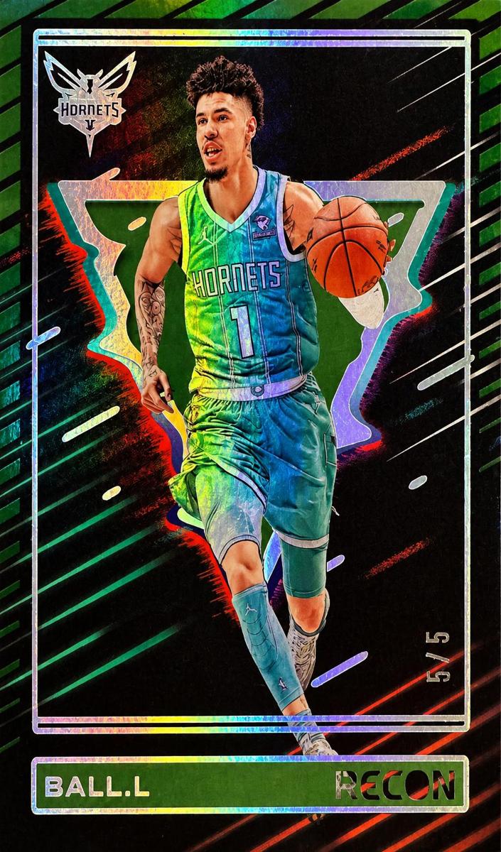 2023 Panini Recon Basketball Holo Green LaMelo Ball #185