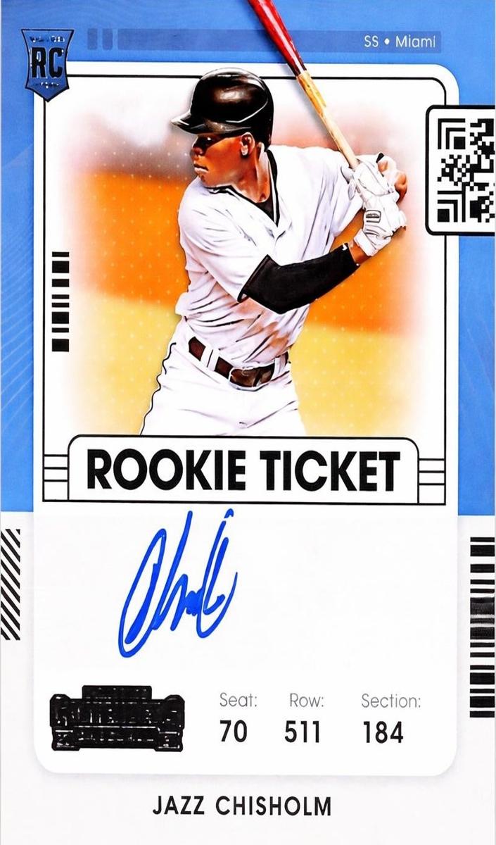 Jazz Chisholm 2021 Panini Contenders Rookie Ticket Baseball
