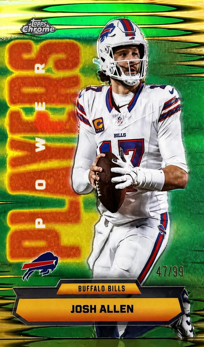 2025 Topps Chrome Football Green Refractor Josh Allen #PP-2