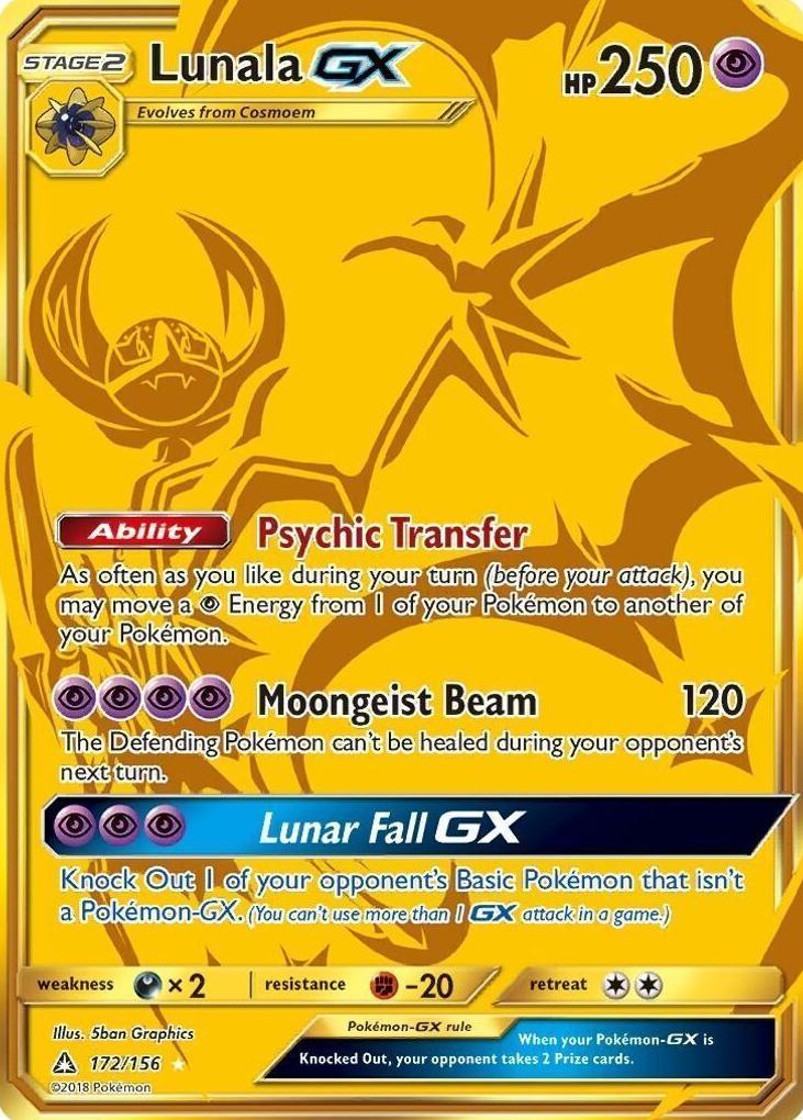 2018 Pokemon Sun & Moon Ultra Prism Lunala #172 PSA 9