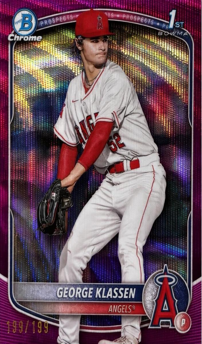 2025 Bowman Chrome Prospects Baseball Fuchsia George Klassen #BCP-63