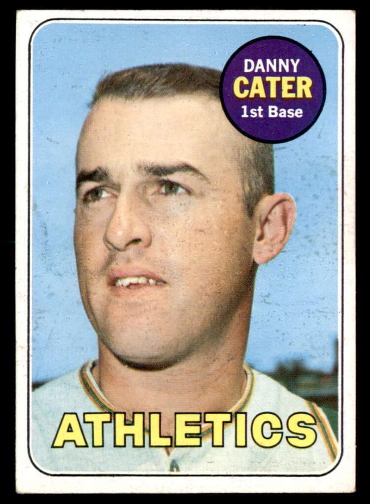 1969 Topps Baseball Danny Cater #44 PSA 8