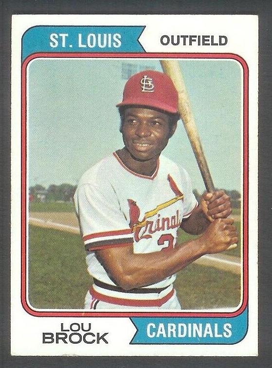 1974 Topps Baseball Lou Brock #60 PSA 7.5