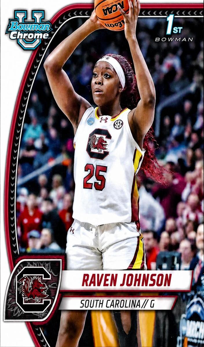 2024 Bowman Chrome University Basketball Refractor Raven Johnson #60