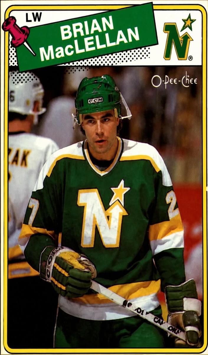1988 O-Pee-Chee Hockey Brian Maclellan #193 PSA 9