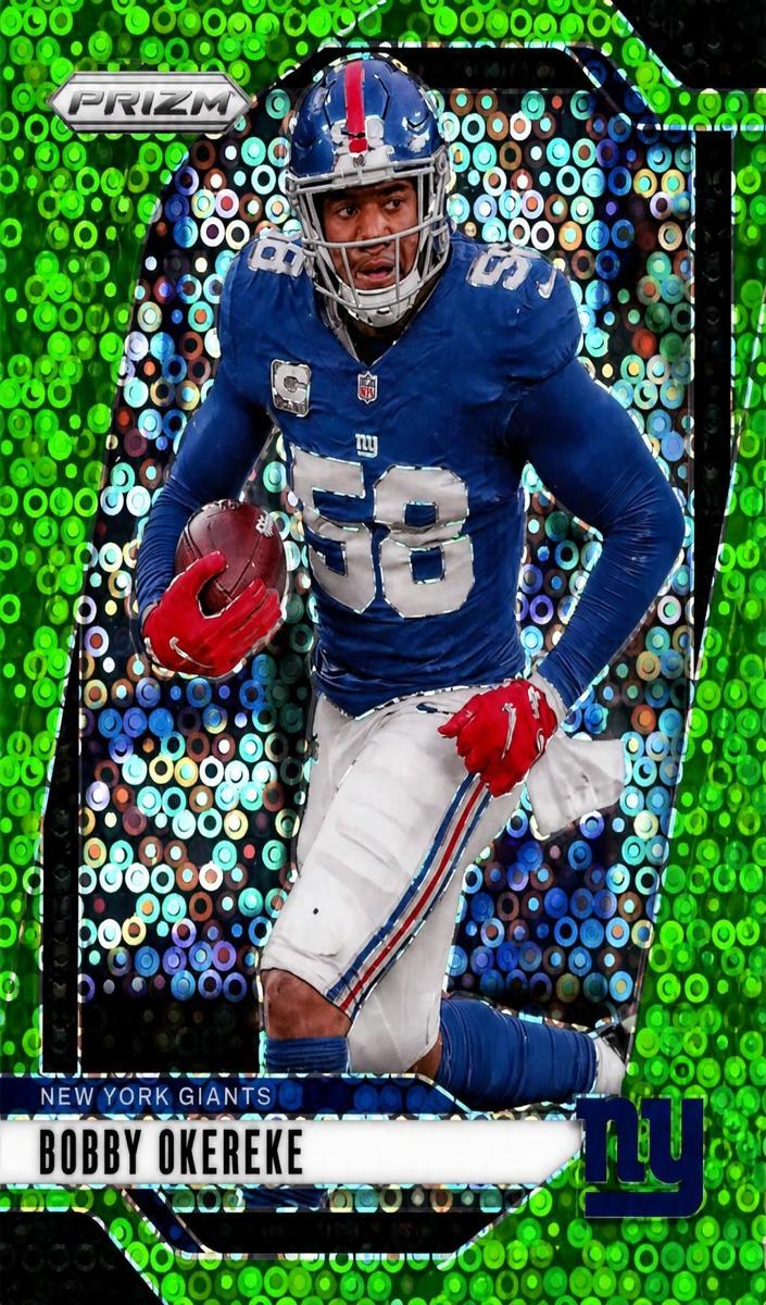 2024 Panini Prizm Football No Huddle Neon Green Bobby Okereke #216 PSA 9
