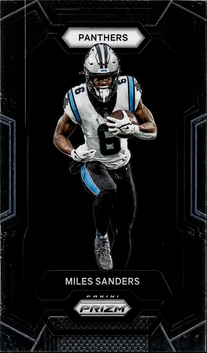 2023 Panini Prizm Football Navy Camo Miles Sanders #44