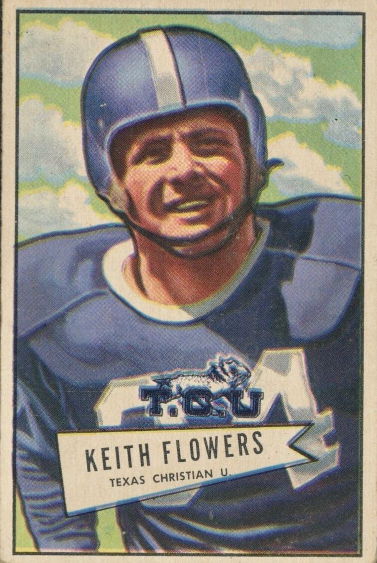 1952 Bowman Small Football Keith Flowers #115 PSA 6