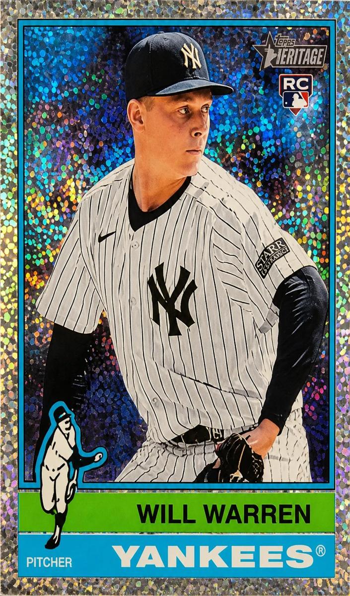 2025 Topps Heritage Baseball Silver Sparkle Refractor Will Warren #281
