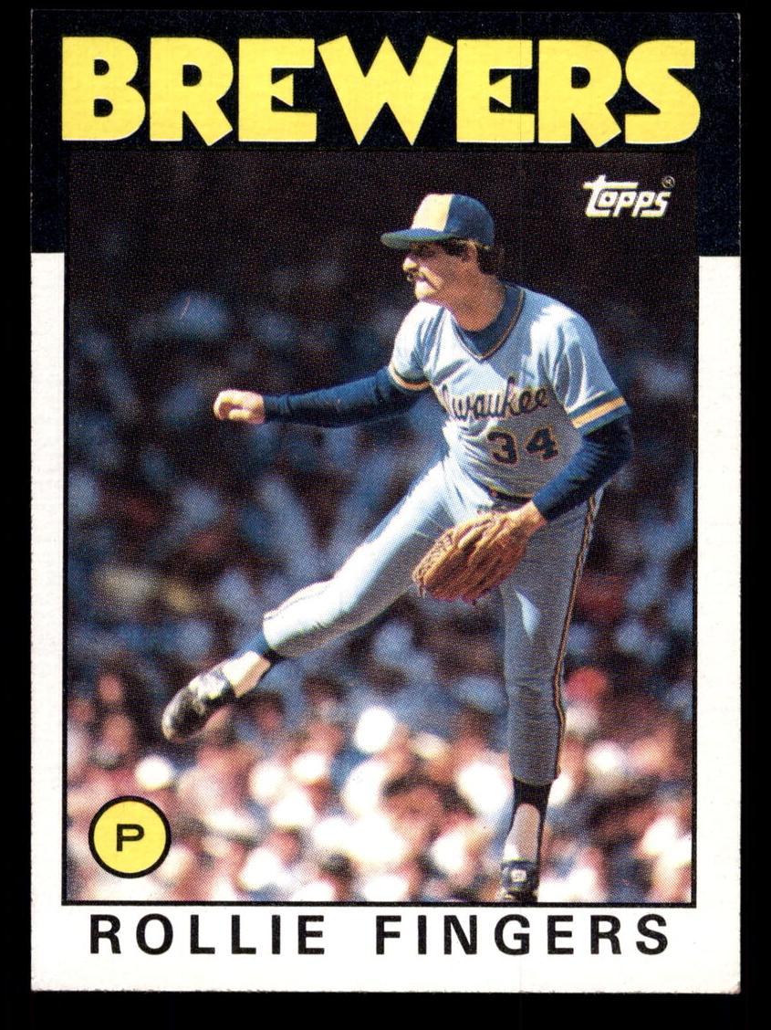 1986 Topps Baseball Rollie Fingers #185 PSA 9