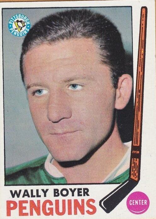 1969 Topps Hockey Wally Boyer #118
