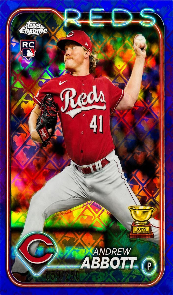 2024 Topps Chrome Logofractor Baseball Purple Andrew Abbott #154