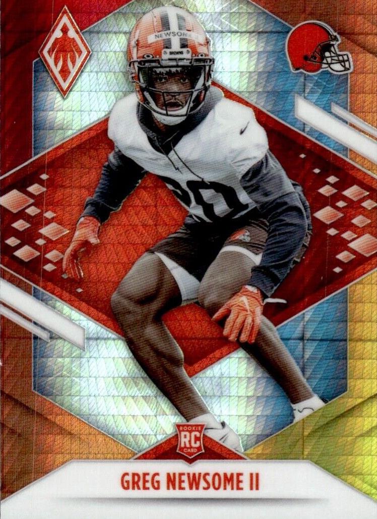 2021 Panini Phoenix Football Fire Burst Greg Newsome II #152
