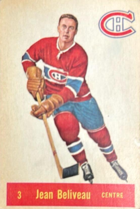 1957 Parkhurst Hockey Jean Beliveau #3