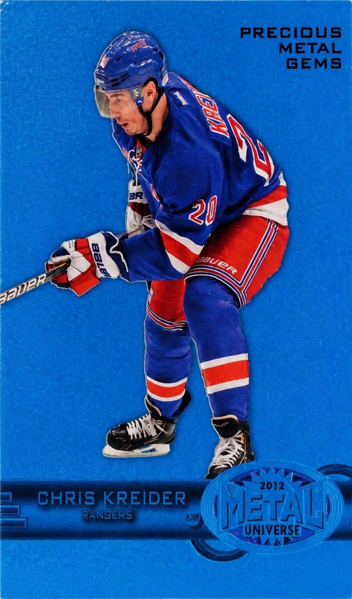 2012 Fleer Retro Hockey Blue Chris Kreider #11 BGS 9
