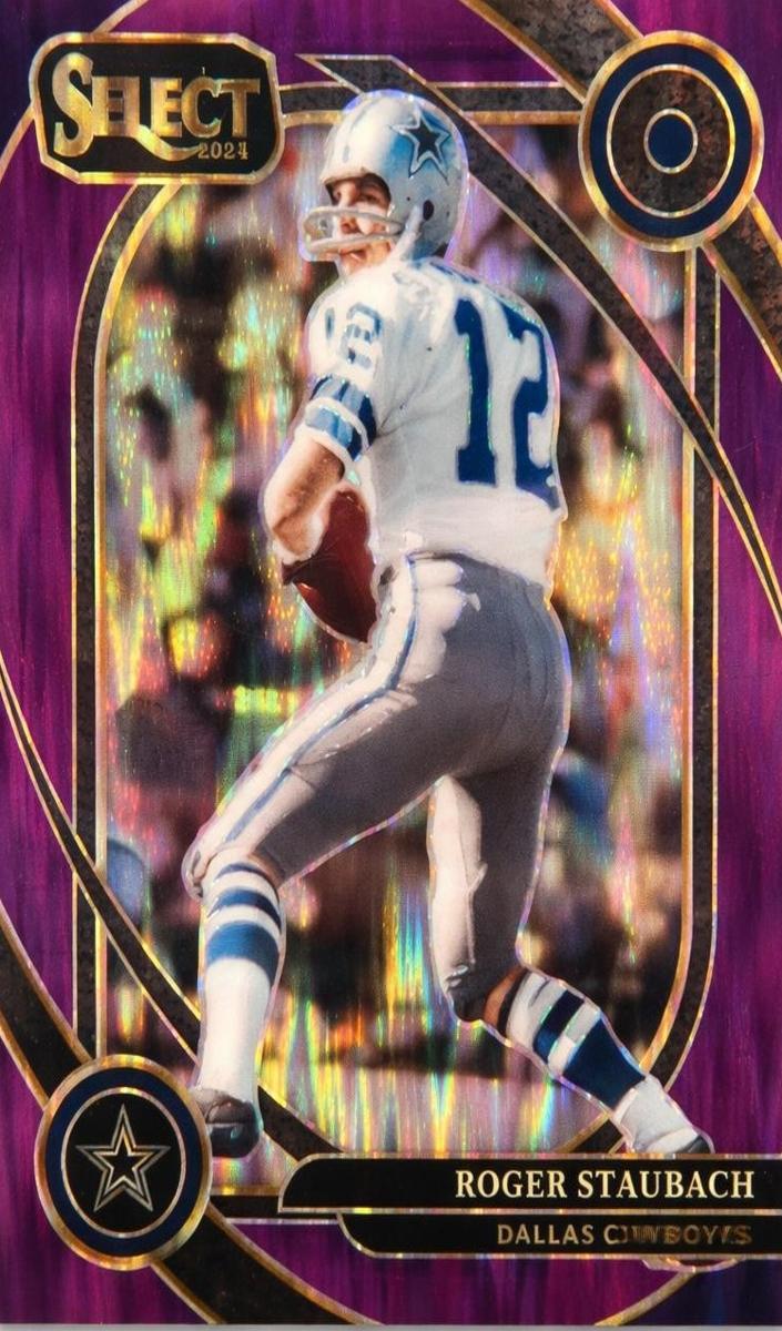 2024 Panini Select Football Purple Shock Roger Staubach #290