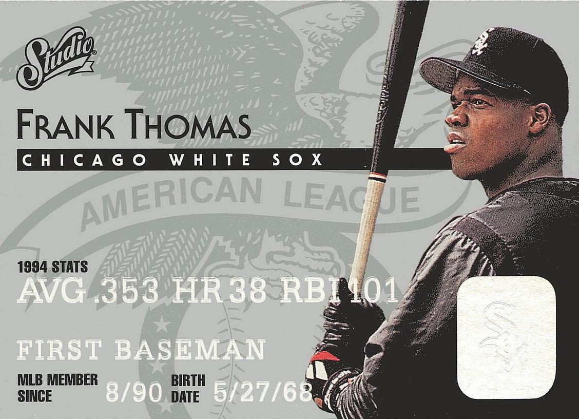 1995 Studio Baseball Frank Thomas #1 SGC 8
