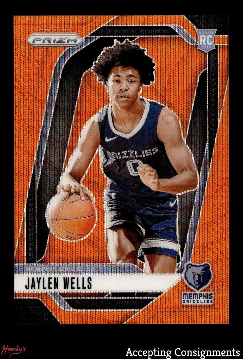 2024 Panini Prizm Basketball Orange Wave Jaylen Wells #239 PSA 9