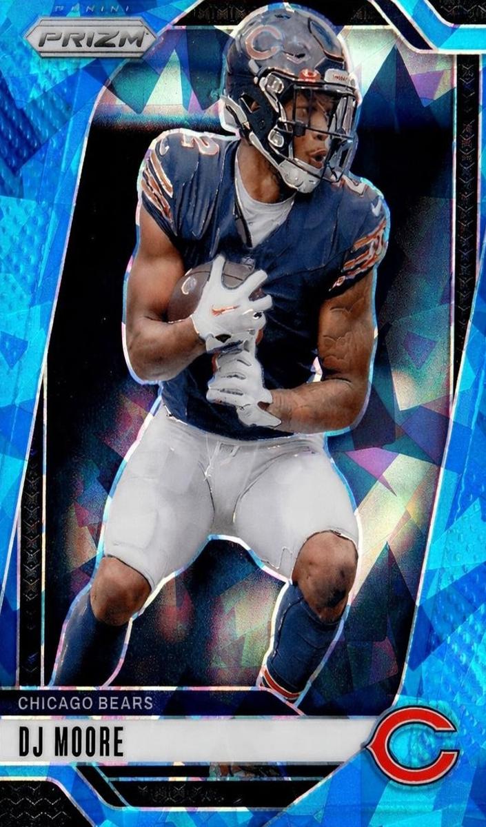 2024 Panini Prizm Football Blue Ice DJ Moore #48