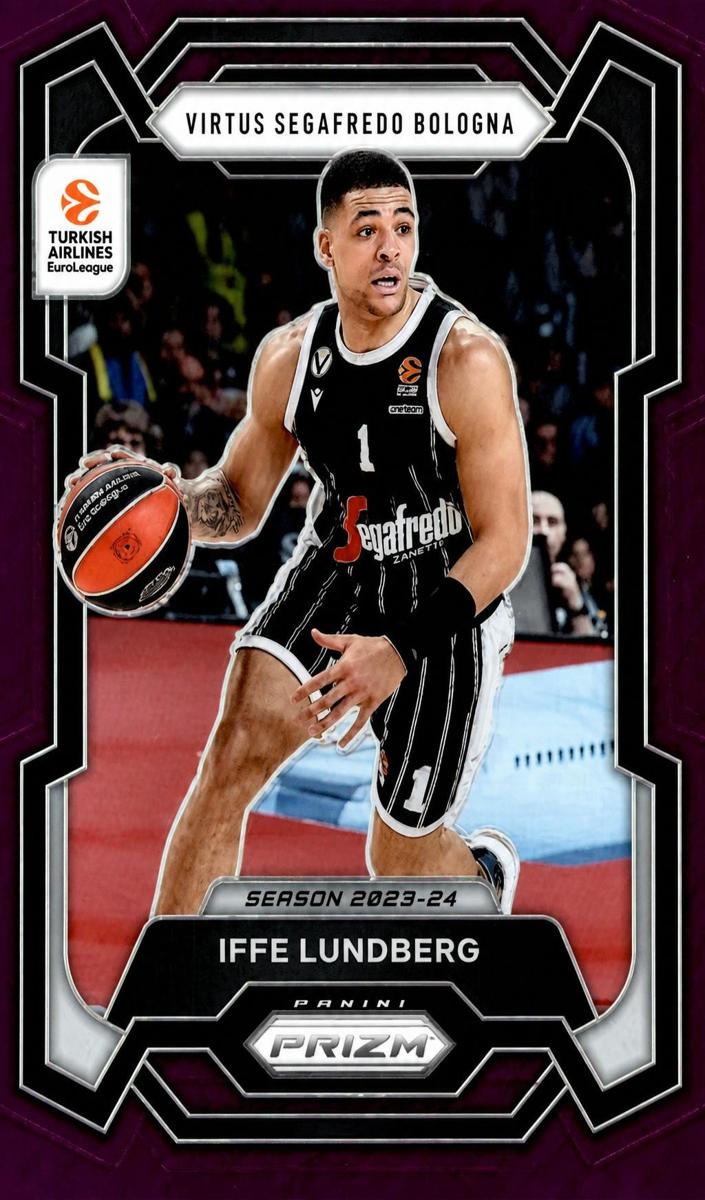 2023 Panini Prizm Turkish Airlines EuroLeague Basketball Purple Iffe Lundberg #137
