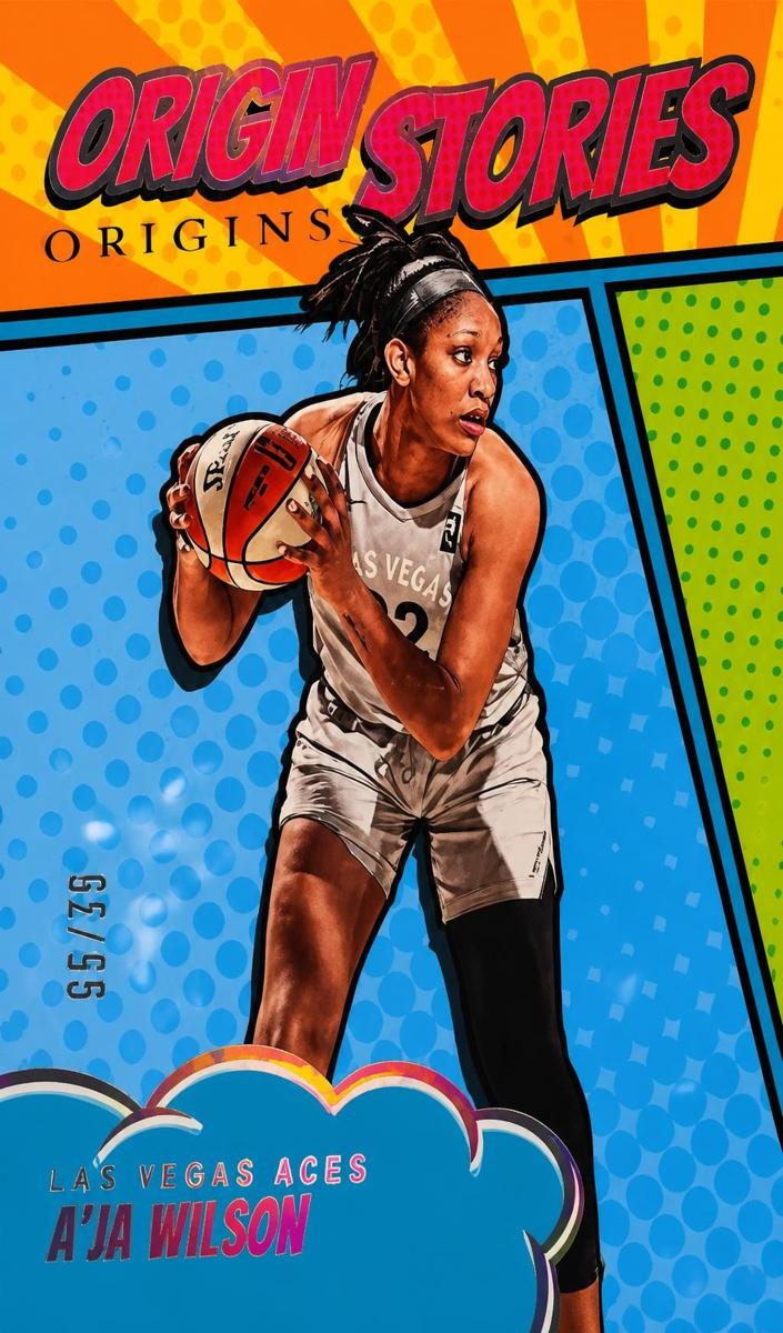 2024 Panini Origins WNBA Basketball Teal A'ja Wilson #14 PSA 9