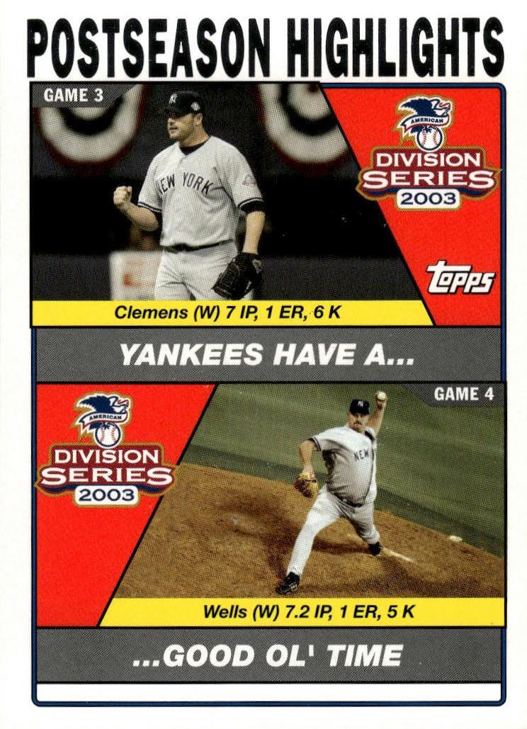 2004 Topps Baseball Roger Clemens #349