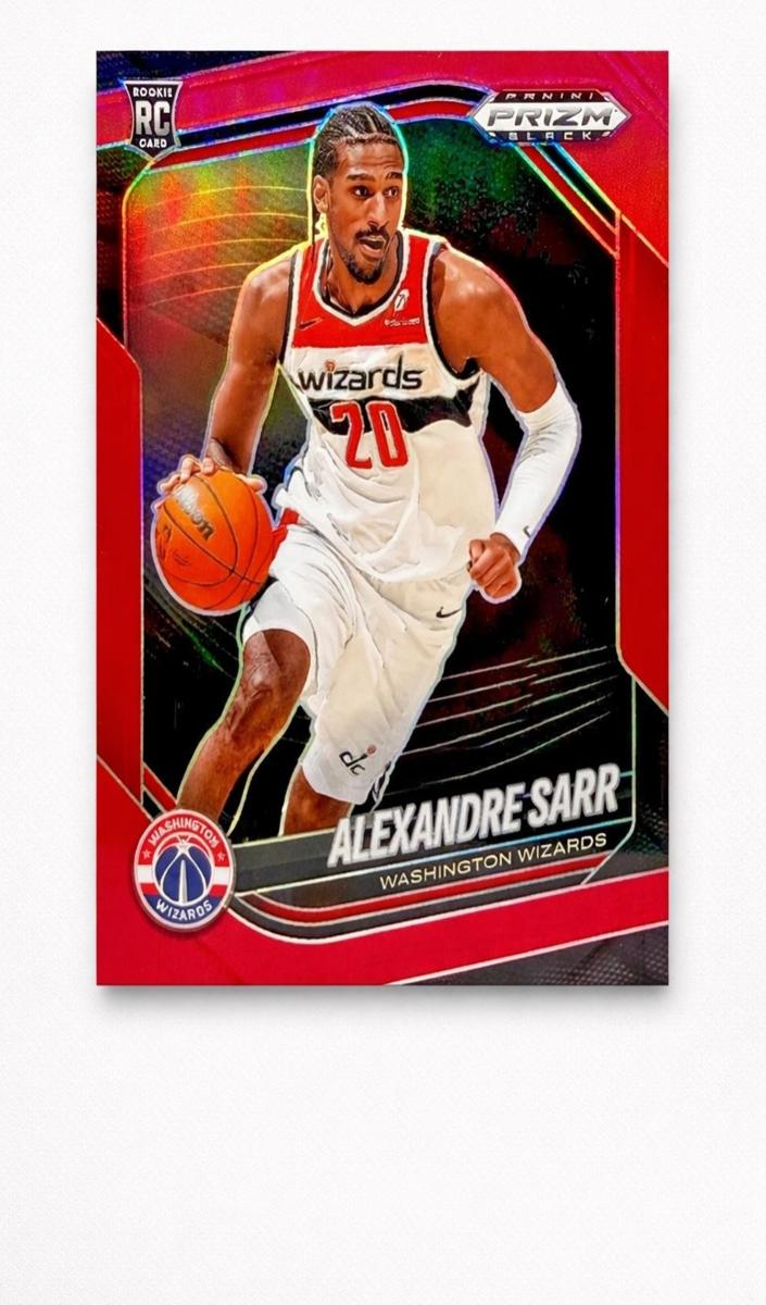 2024 Panini Prizm Black Basketball Red Alexandre Sarr #46