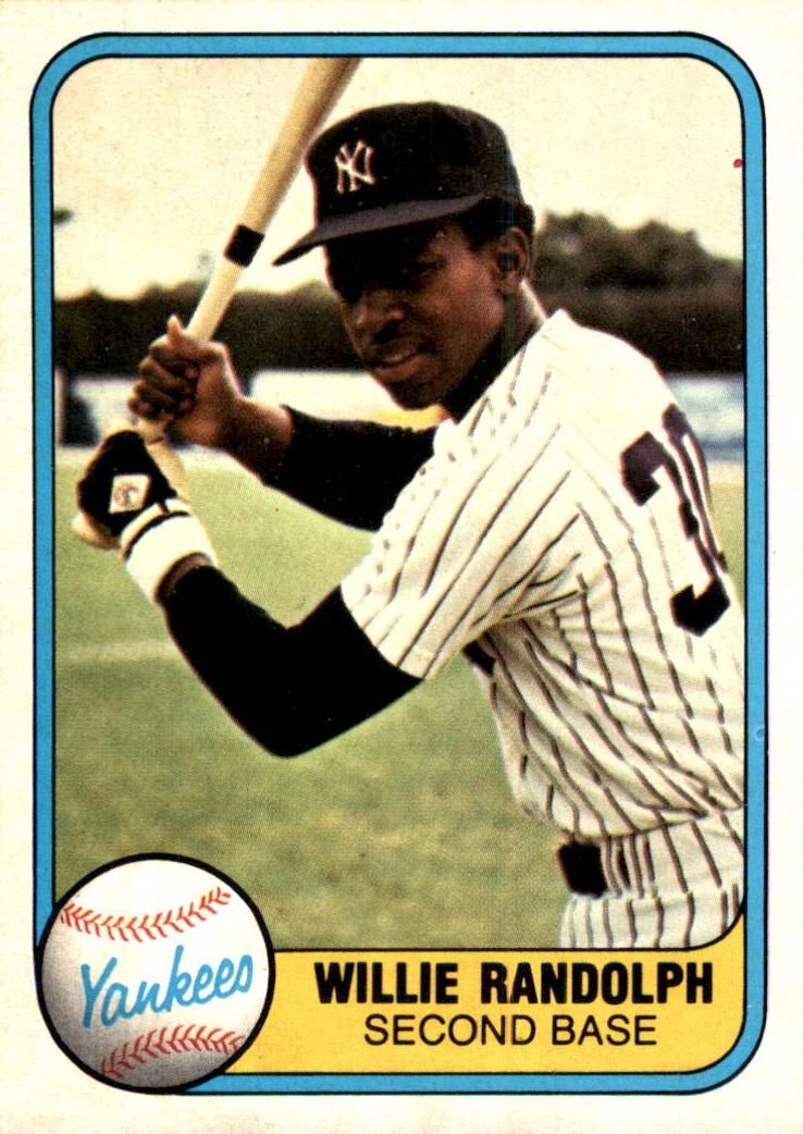 1981 Fleer Baseball Willie Randolph #109