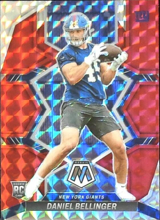 2022 Panini Mosaic Football Red Daniel Bellinger #362 PSA 10