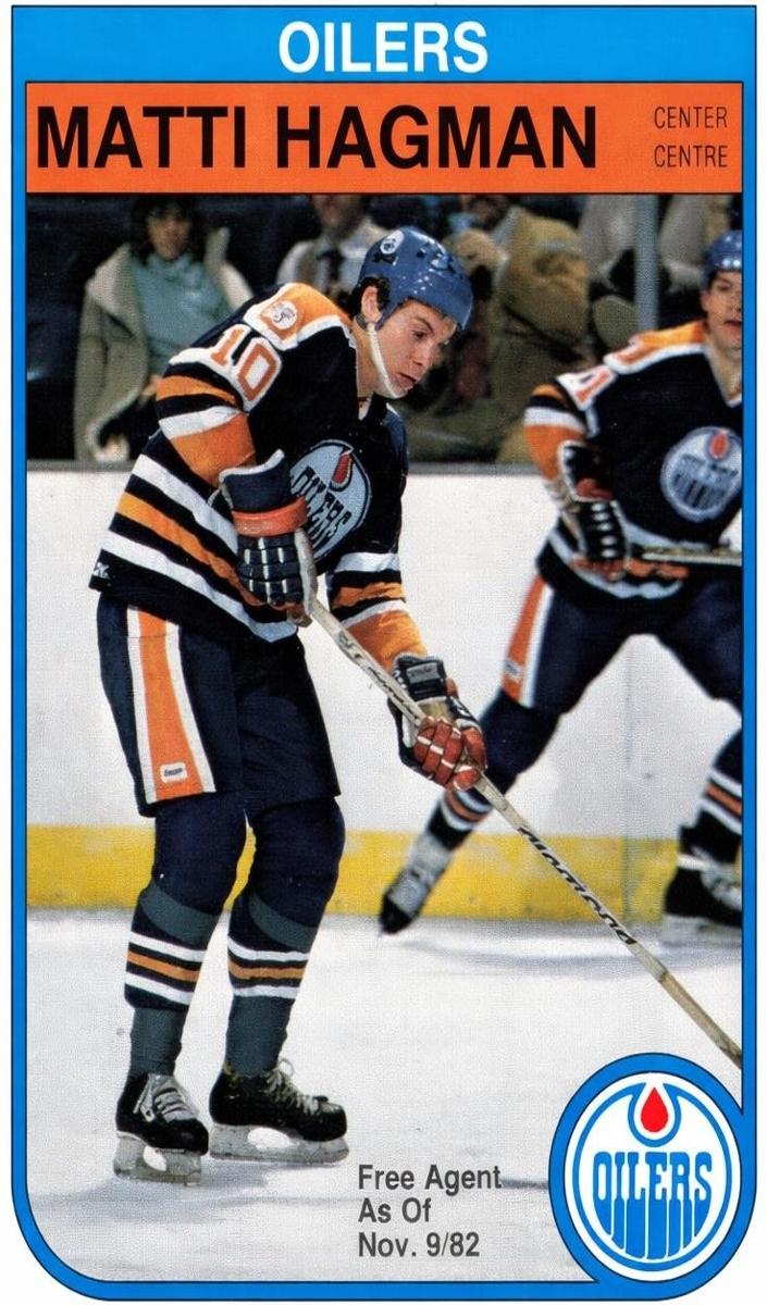 1982 O-Pee-Chee Hockey Matti Hagman #108 PSA 9