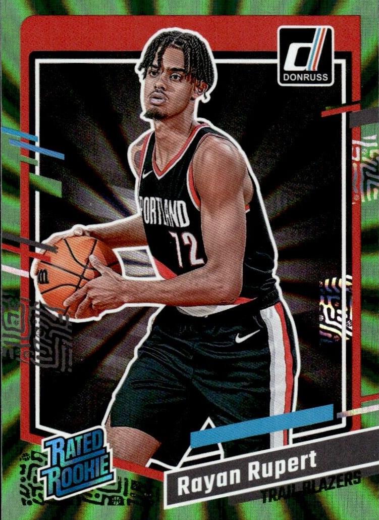 2023 Panini Donruss Basketball Holo Green Laser Rayan Rupert #218