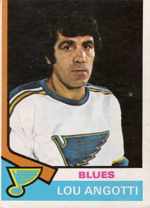 1974 O-Pee-Chee Hockey Lou Angotti #63