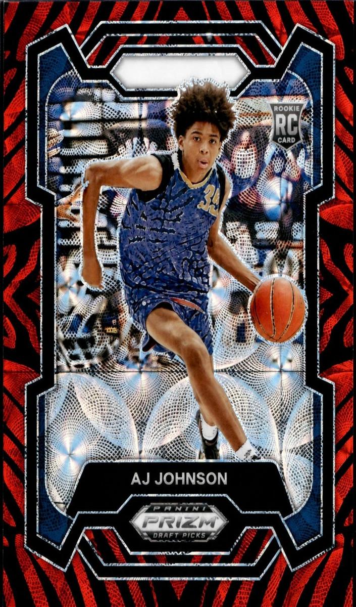 2024 Panini Prizm Draft Picks Basketball Tiger Stripe AJ Johnson #90 PSA 10
