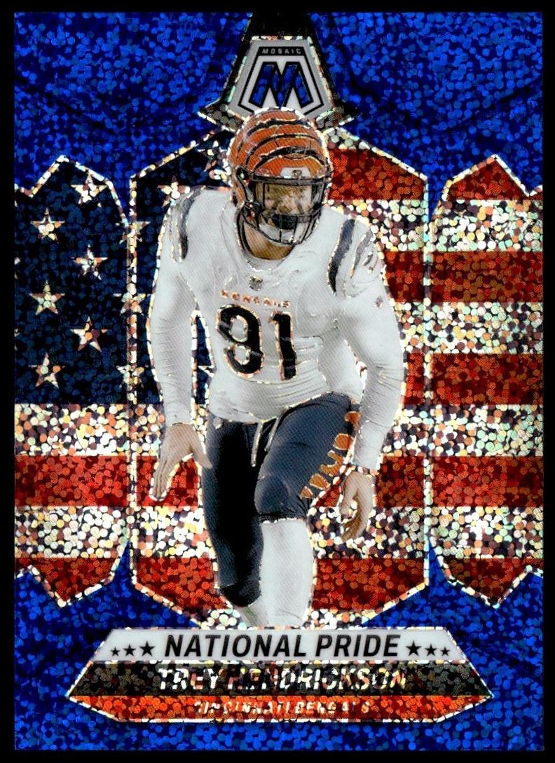 2024 Panini Mosaic Football Blue Sparkle Trey Hendrickson #267