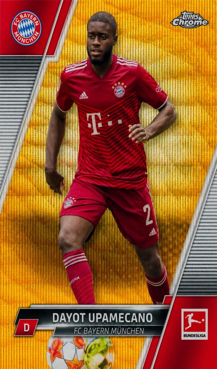 2021 Topps Chrome Bundesliga Soccer Gold Wave Dayot Upamecano #85