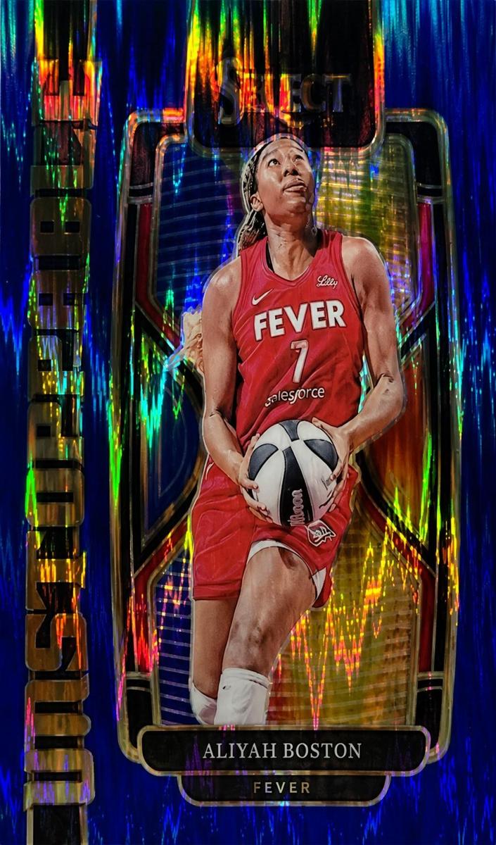 2024 Panini Select WNBA Basketball Blue Flash Aliyah Boston #19 PSA 9