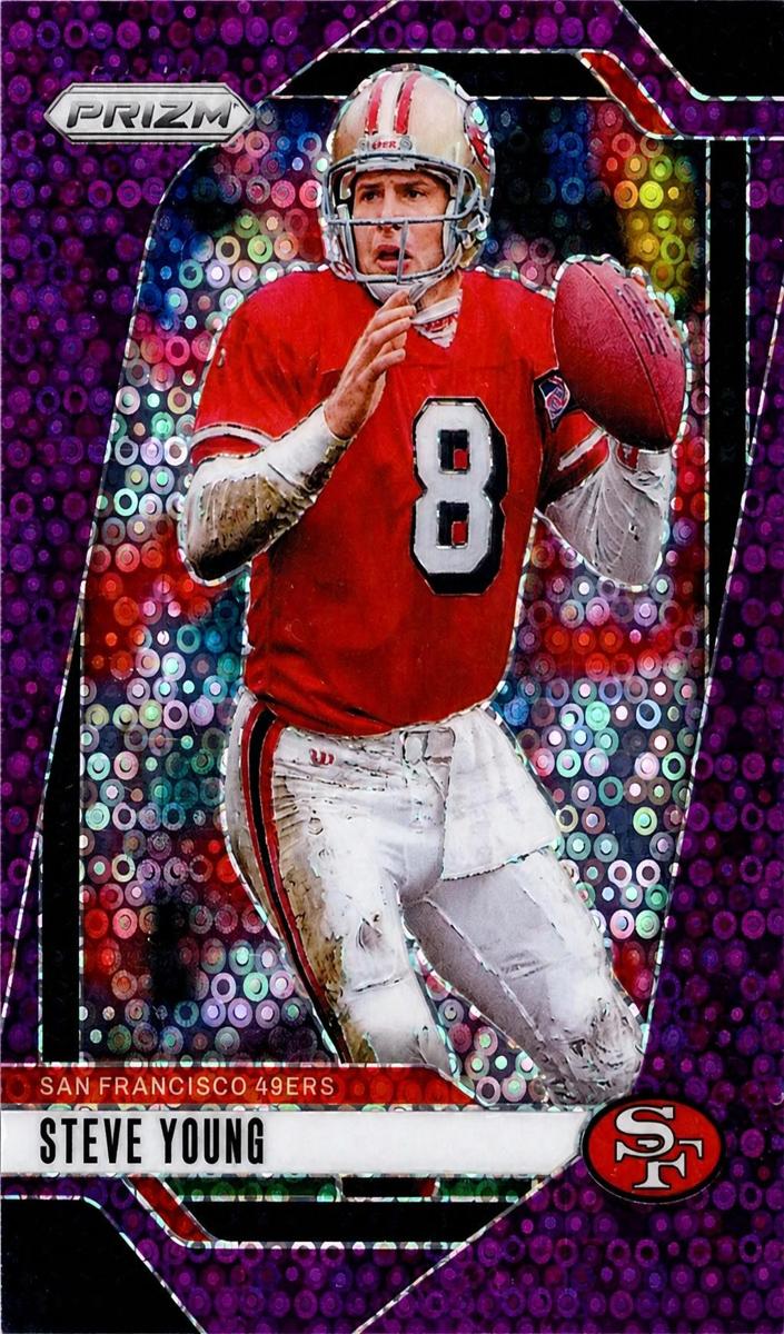2024 Panini Prizm Football No Huddle Purple Steve Young #256 PSA 9